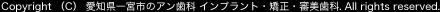 Copyright （C） 愛知県一宮市のアン歯科 インプラント・矯正・審美歯科. All rights reserved.